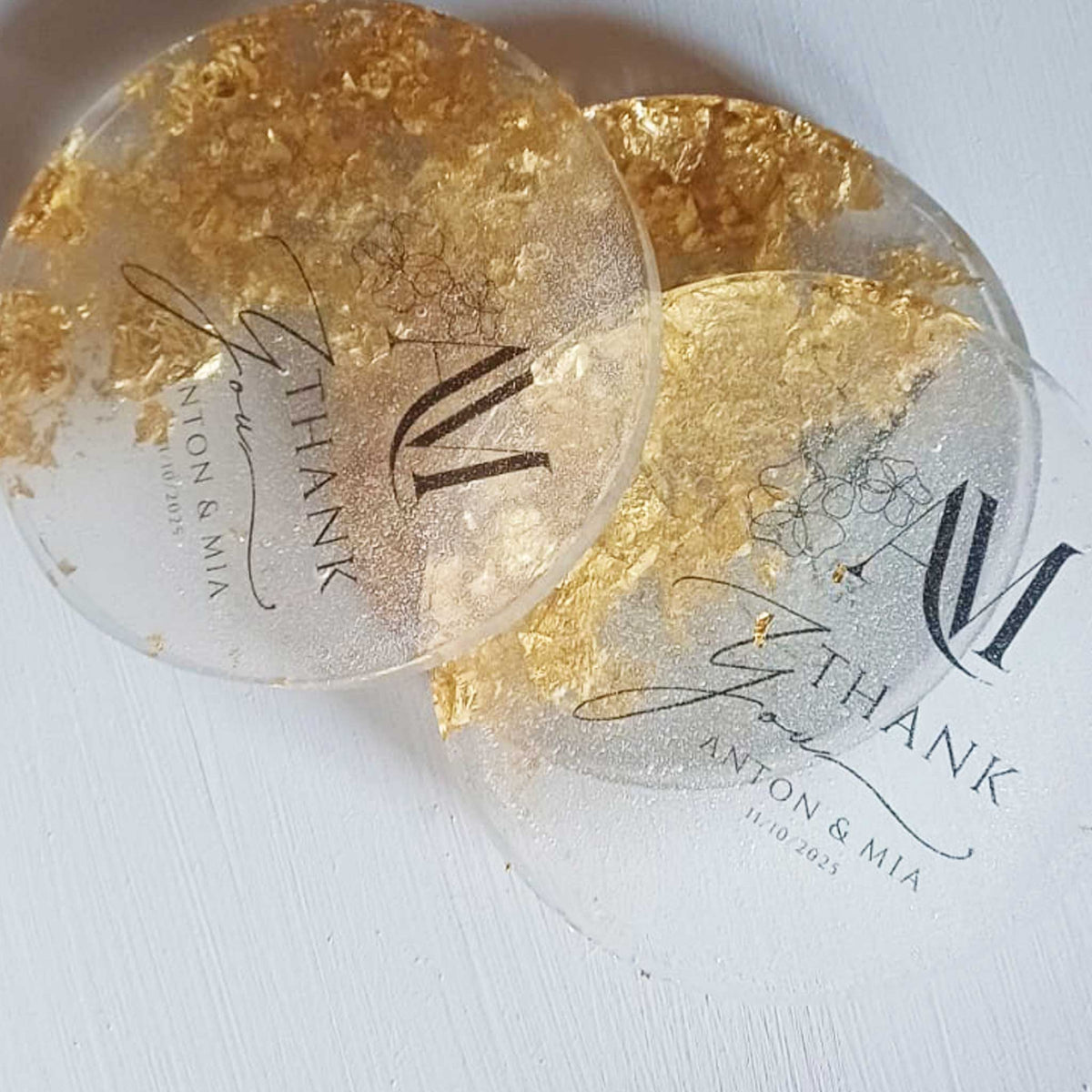 Custom Resin Coasters – Unique Wedding Thank-You Gifts