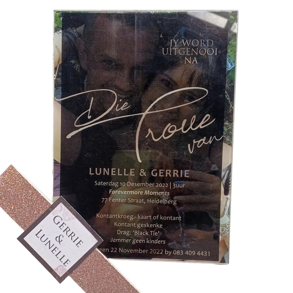 Forevermore Momentos Acrylic Wedding Invitation Custom