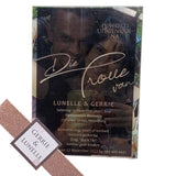 Forevermore Momentos acrylic wedding invitation custom with elegant script and photo background