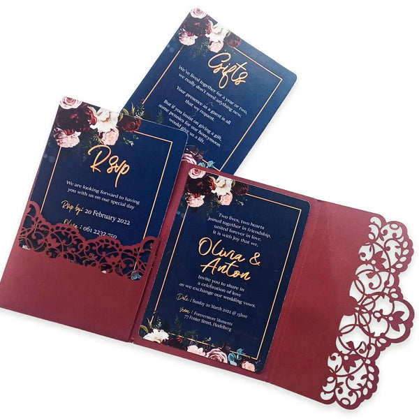 Forevermore Momentos Cardstock Fold-Open Wedding Cards