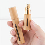 Custom bridesmaid perfume bottle in elegant bamboo design, perfect for wedding gifts
