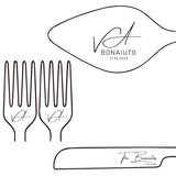 Personalized wedding cake cutting set with engraved utensils featuring names and date for a memorable celebration