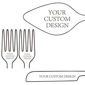Personalized wedding cake cutting set featuring custom engraved design on knife and forks