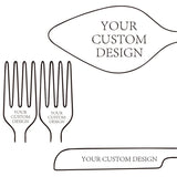 Personalized wedding cake cutting set featuring custom engraved design on knife and forks
