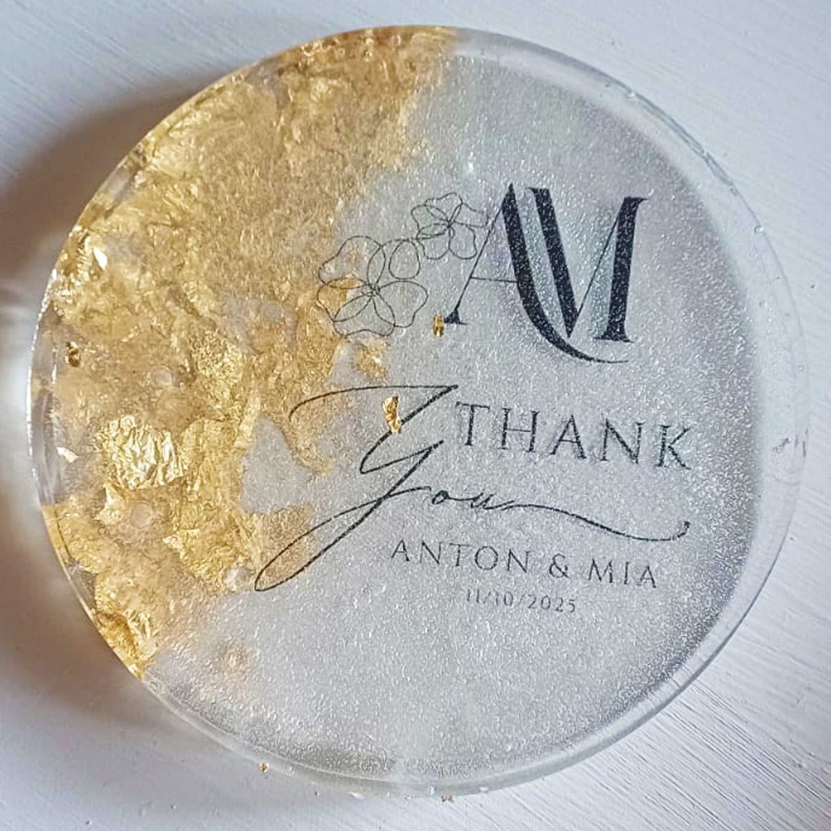 Custom Resin Coasters – Unique Wedding Thank-You Gifts