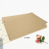 Rustic wood wedding guest book with blank pages for heartfelt messages and signatures