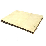 Rustic wood wedding guest book with a natural finish and rustic design for capturing cherished memories