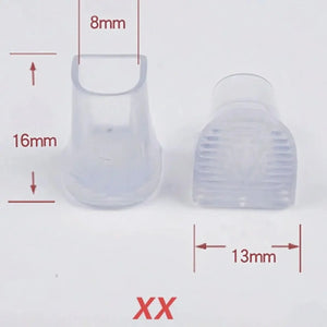 Transparent heel caps for weddings with dimensions 16mm height and 8mm width for shoe protection