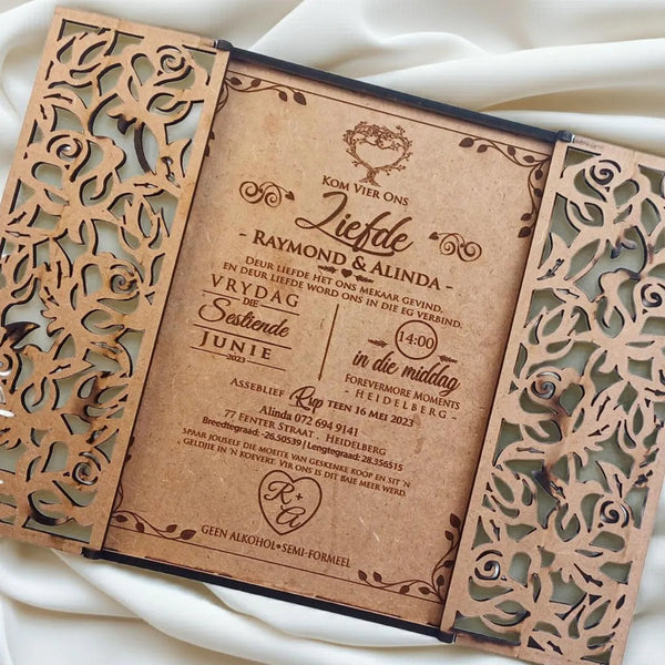 Forevermore Momentos Filigree Wedding Invite Design