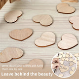 Wooden heart wedding guest book with individual hearts for guests to write their wishes