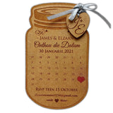 Wooden Save the Date Cards with Custom Engraving