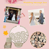 Beautiful wooden tree guest book alternative for weddings with customizable message box and leaf-shaped cards