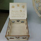 Wooden tree guest book alternative with engraved instructions for signing and cherishing memories