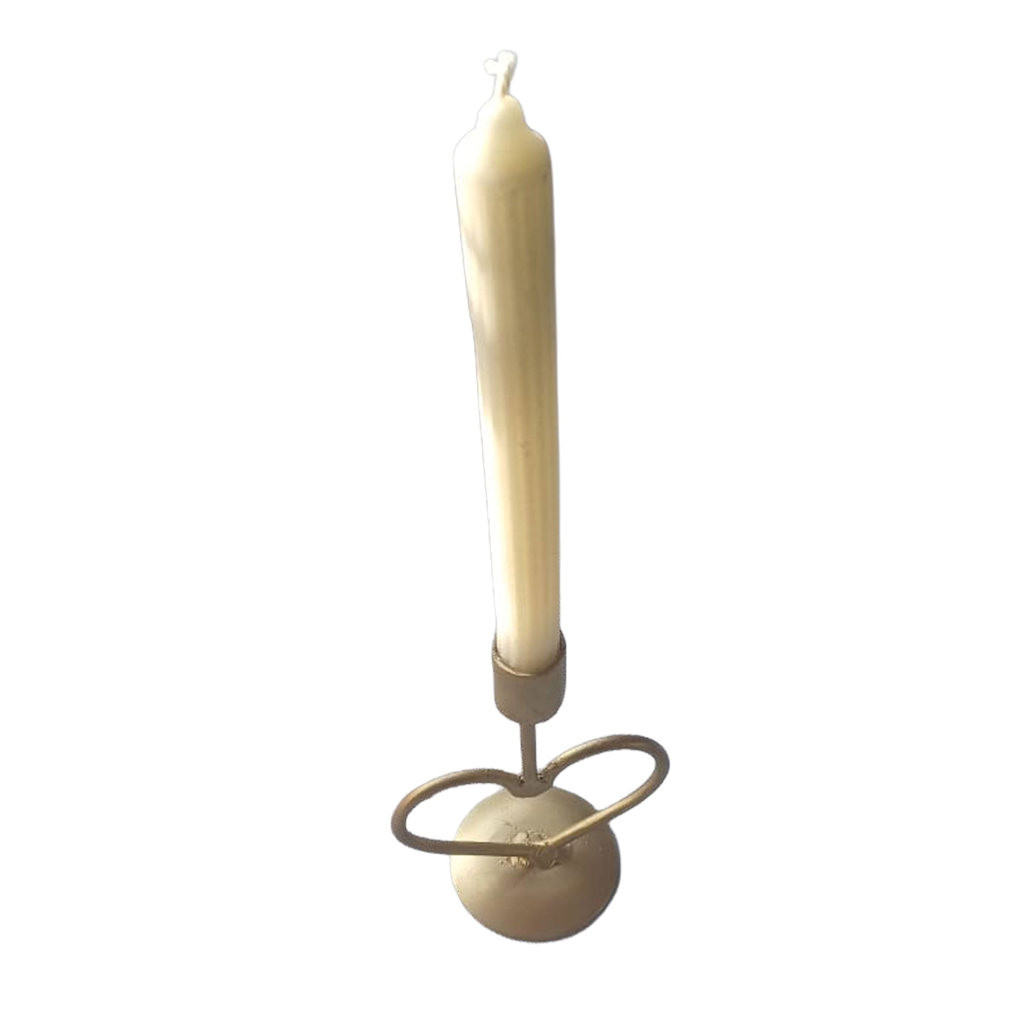 Forevermore Momentos wrought iron table decor centerpiece candle holder with tall white candle